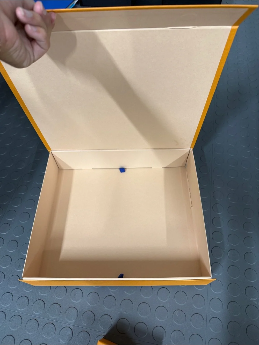 Louis Vuitton Orange Boxes with Blue Pull Tabs
